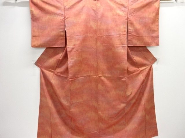 JAPANESE KIMONO / TSUMUGI / WOVEN BOKASHI PATTERN